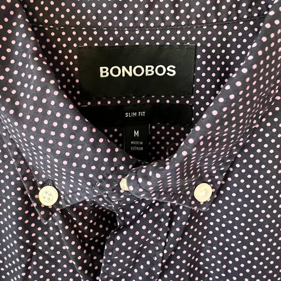 Bonobos Long Sleeved Button Down Collared Shirt - Men's L Slim - Picture 3 of 4